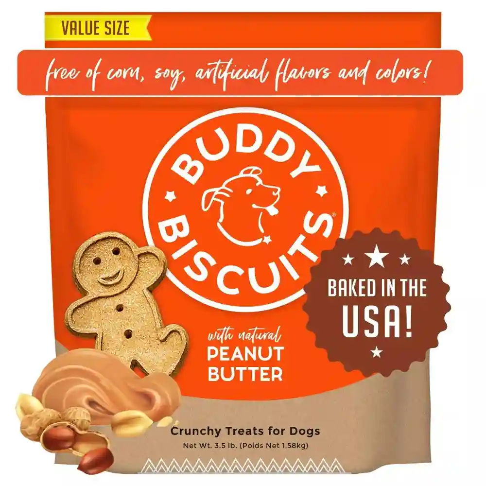 Buddy Biscuits Oven Baked Peanut Butter Dog Treats 3.5-lb