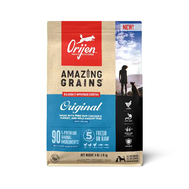 Orijen Amazing Grains Dog Food Original 4-lb