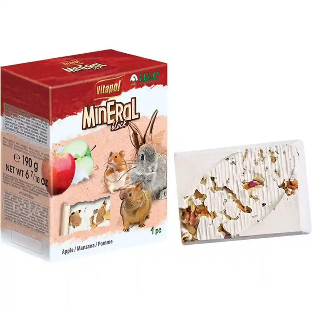 A&e Cages Vitapol Lime/mineral Block For Small Animals Fruit 190-g