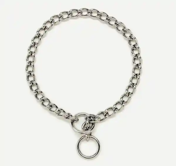 Chain Training Dog Collar - Chrome 1.5 Mm X 12"
