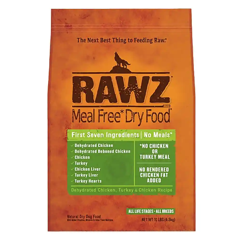 Rawz Dry Dog Food Ckn & Trky 10-lb
