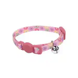 Adjustable Breakaway Kitten Collar - Daisy Multi-color 5/16" X 06"-08"