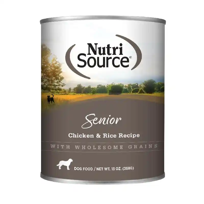 Nutrisource Dog Chicken Rice Senior Can 12.3oz 12/cs
