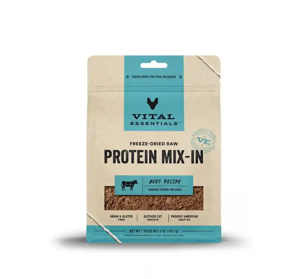 Freeze-dried Raw Protein Mix-in Beef Recipe Ground Topper For Dogs - 6oz