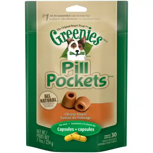 Pill Pockets Canine Cheese Flavor Dog Treats For Capsules 7.9-oz