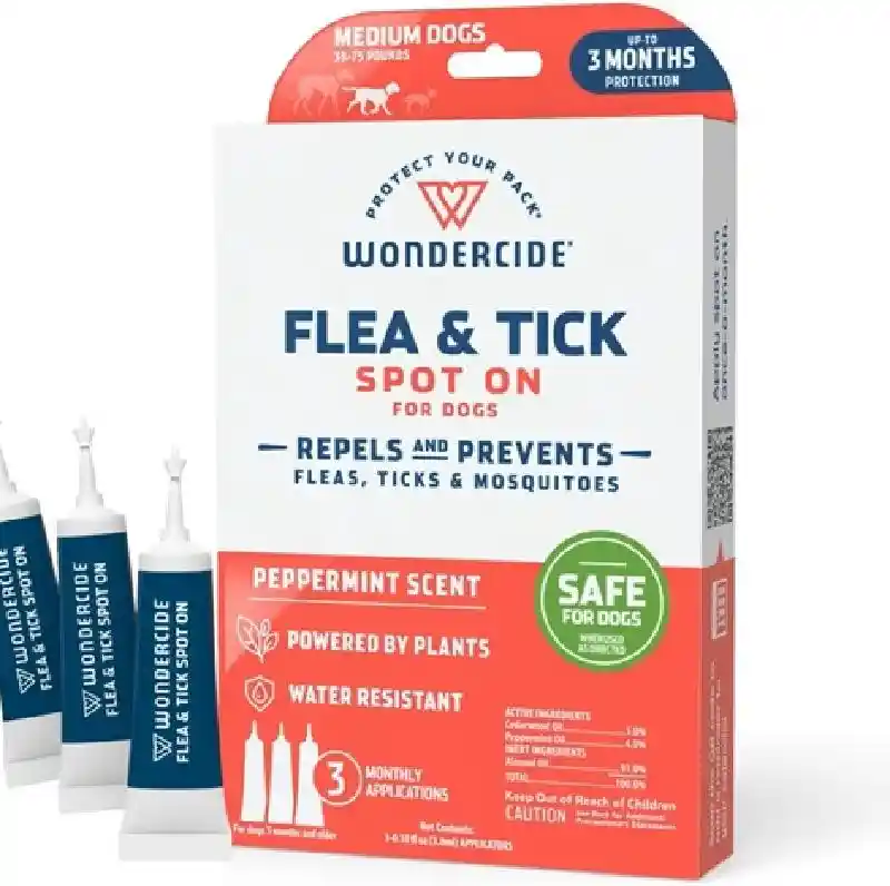 Wondercide F&Tet Spot On Dog 3 mo/35-75#