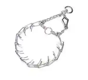 Dog Prong Training Collar With One-handed Quick Release Snap - Chrome 3.0 Mm X 18"