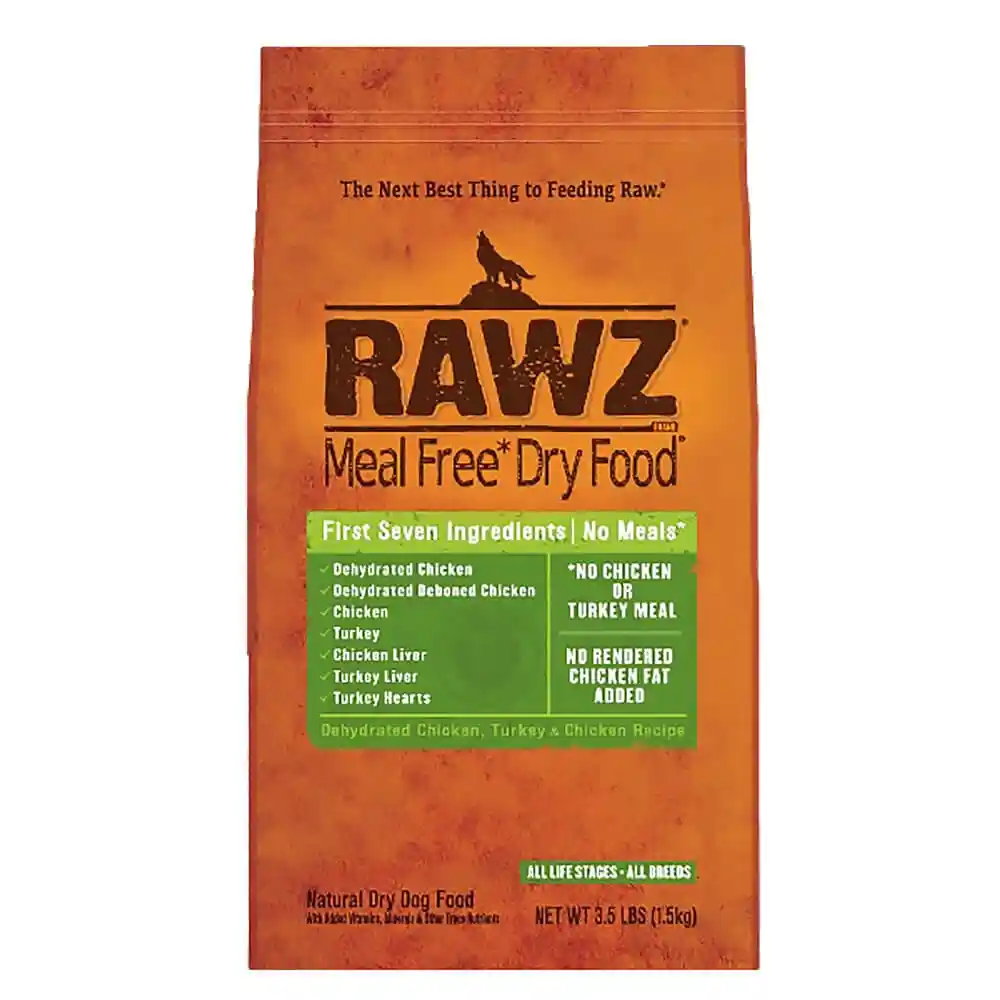 Rawz Dry Dog Food Ckn & Trky 3.5-lb