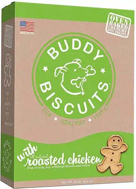 Buddy Biscuits Oven Baked Roasted Chicken Dog Treats 3.5-lb