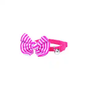 Kitten Embellishment Collar - Pink Bow 5/16" X Up to 8"