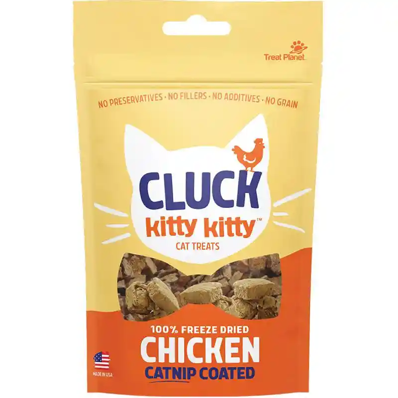 Cluck Kitty Kitty Fd Chkn .75oz Kkchicken Treat Planet 12/cs