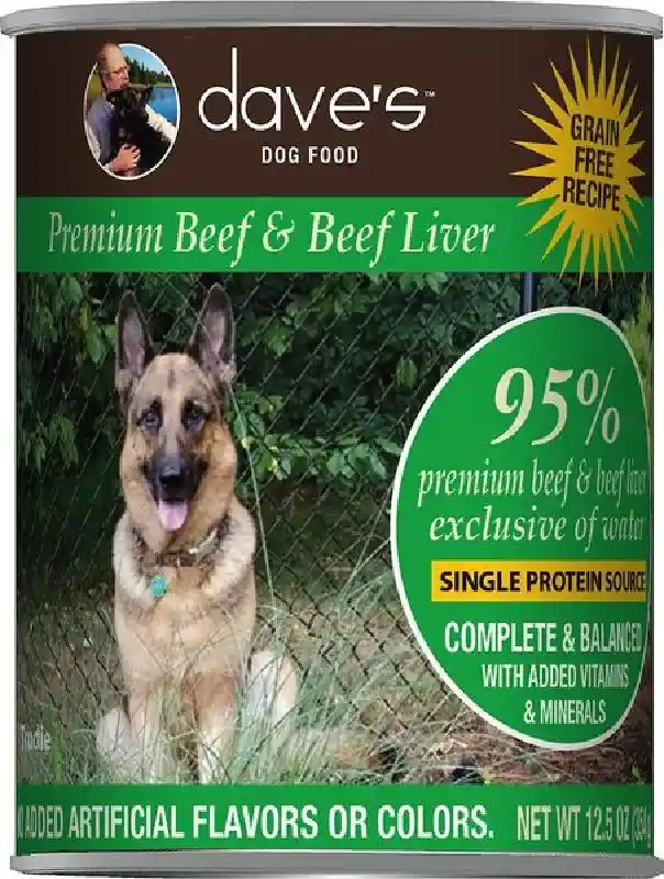 Dave's Prem Beef 95% Beef/Bf Liver 13 oz