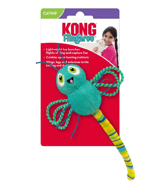 Kong Flingaroo Catnip Cat Toy Dragonfly Assorted