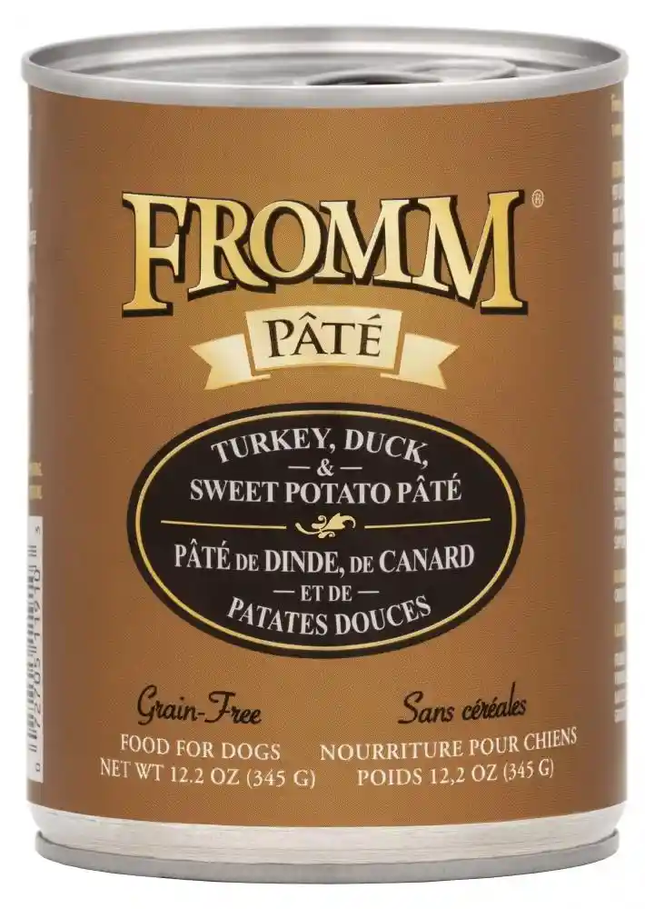 Grain Free Turkey, Duck, & Sweet Potato Pate Canned Dog Food 12-oz
