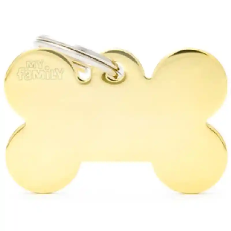 BASIC GOLD BRASS TAG BONE BIG
