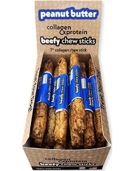 Peanut Butter Beefy Chew Stick 10"