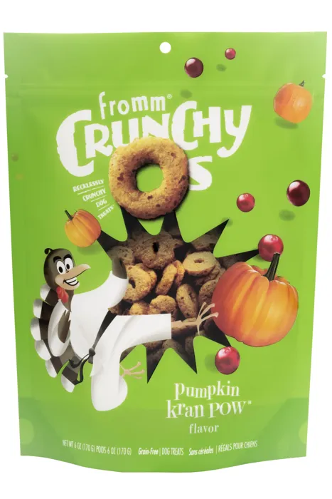 Fromm Dog Treat Crunchy O's Pumpkin Kran Pow 6 Oz