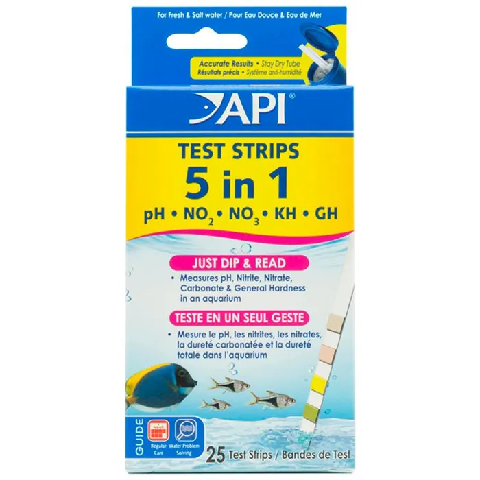 Api Aquarium Test Strips 5 In 1 25 Ct