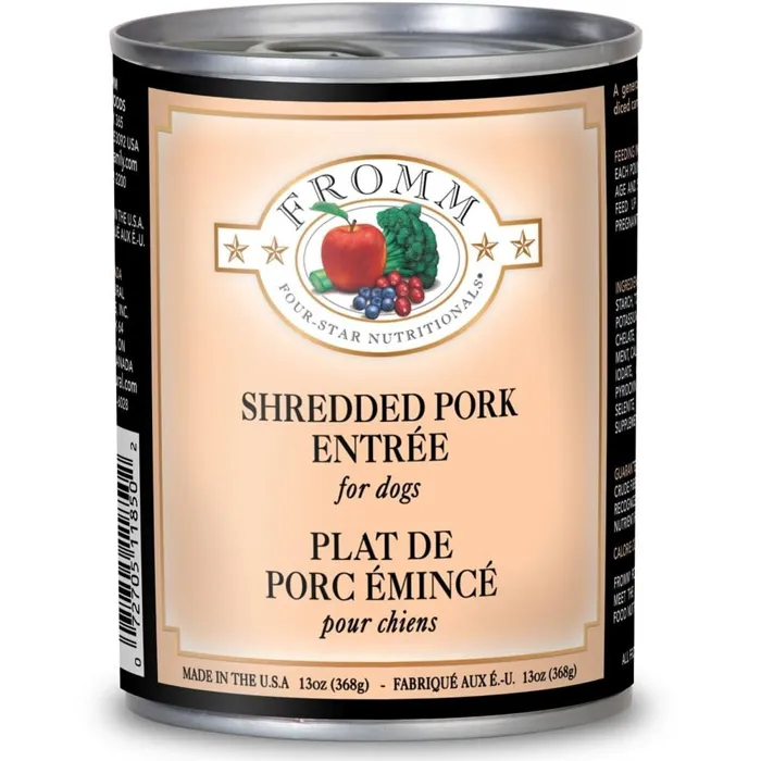 Four Star Grain Free Shredded Pork In Gravy Entree Canned Dog Food 13-oz