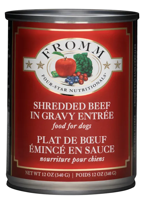 Four Star Shredded Beef In Gravy Entree Canned Dog Food 12-oz