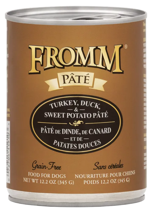 Grain Free Turkey, Duck, & Sweet Potato Pate Canned Dog Food 12-oz