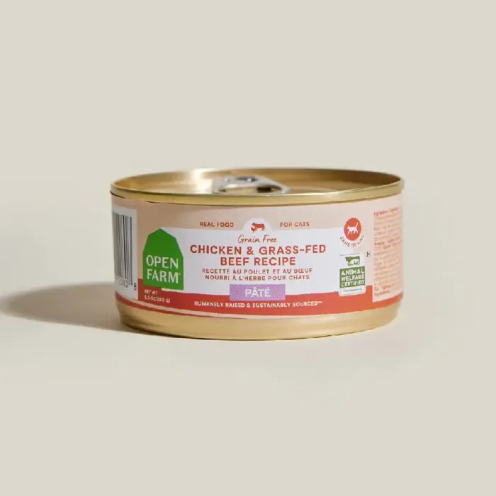 Open Farm Canned Cat Pate Chicken Beef 2.8-oz