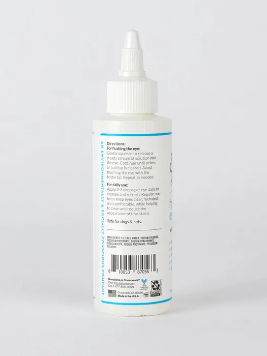 Skout's Honor HydroClear Eye Wash 4 oz directions label