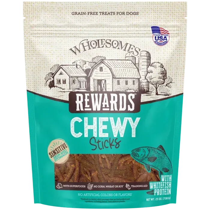Mpf Wholesomes Rewards Chewy Mini Stick Whitefish 7oz