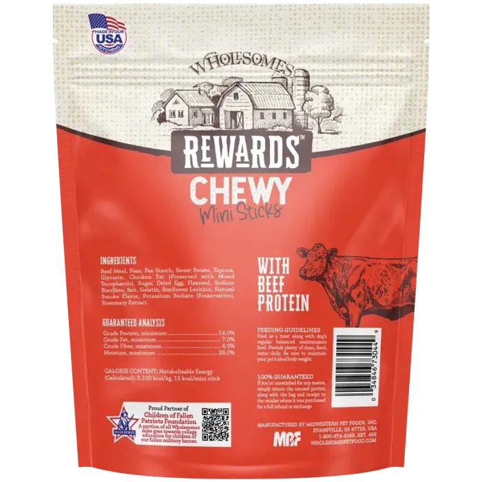 Wholesomes Chewy Mini Beef Stick 7 oz