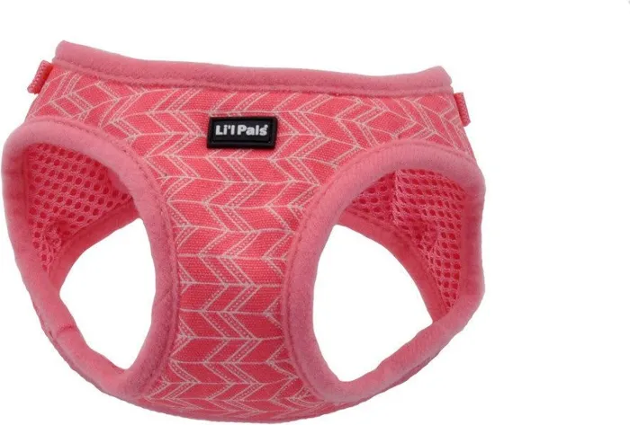 Li'l Pals Canvas Harness Pink Tribal Chevron front