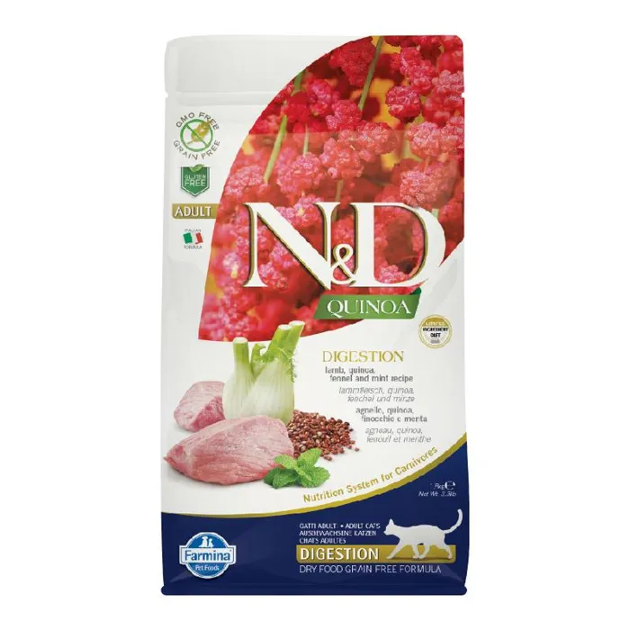 Farmina N&d Quinoa Digestion Lamb Dry Cat Food 3.3-lb