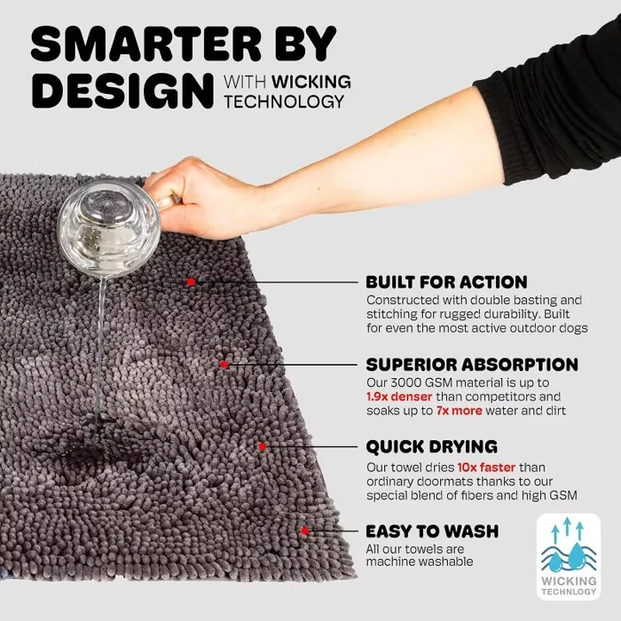 Dog Gone Smart Doormat Runner Mist Grey 60x30