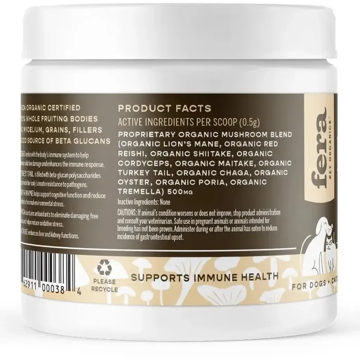 Fera Pets Mushroom Immune Support 2.12 Oz