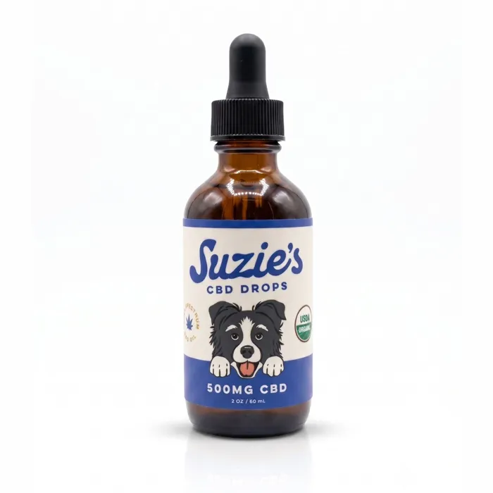 Suzie's CBD Drops 500mg 2 oz bottle front