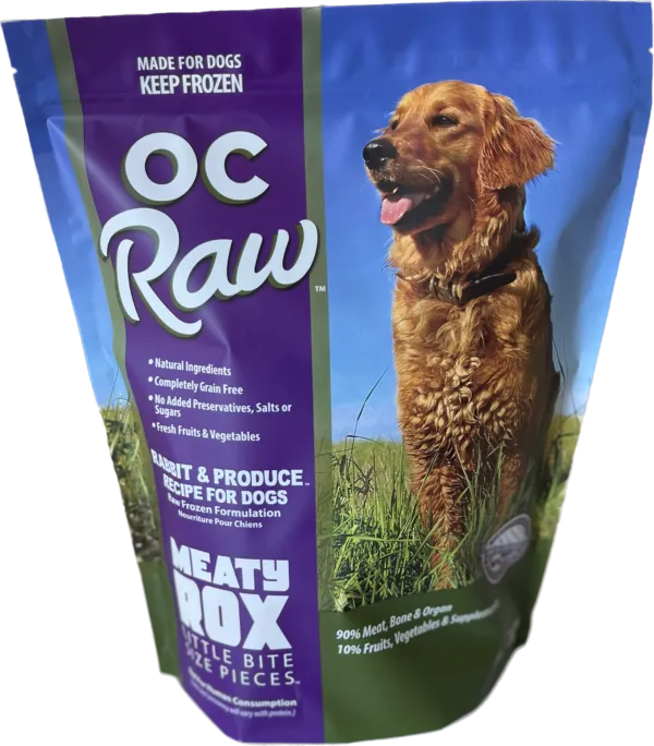 Raw Frozen Rabbit & Produce Rox 3-lbs