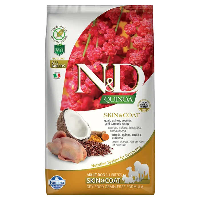 Farmina Nd Quinoa Gf Dog Skin Coat Quail Coco Turm