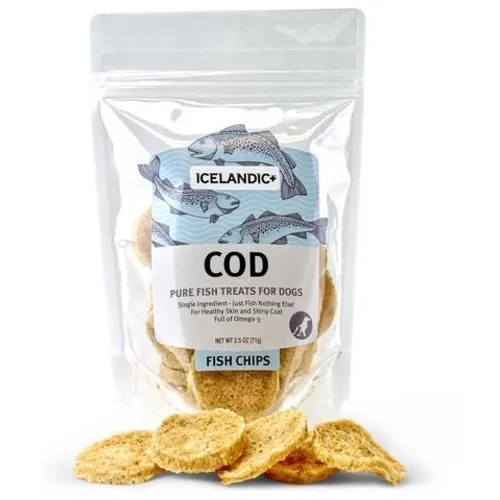 Icelandic Plus Dog Treat - Cod Fish Chips - 2.5-oz