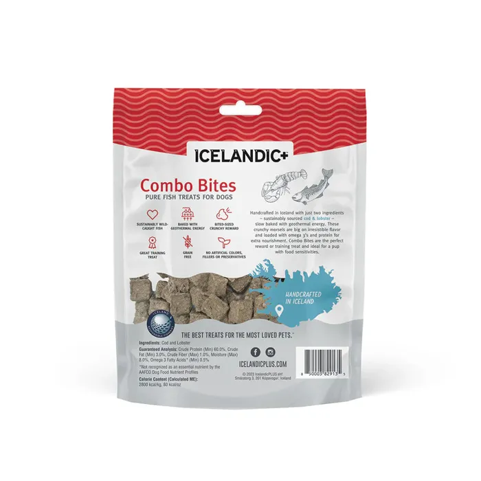 Icelandic Plus Dog Combo Bites Cod Lobster 3.52-oz