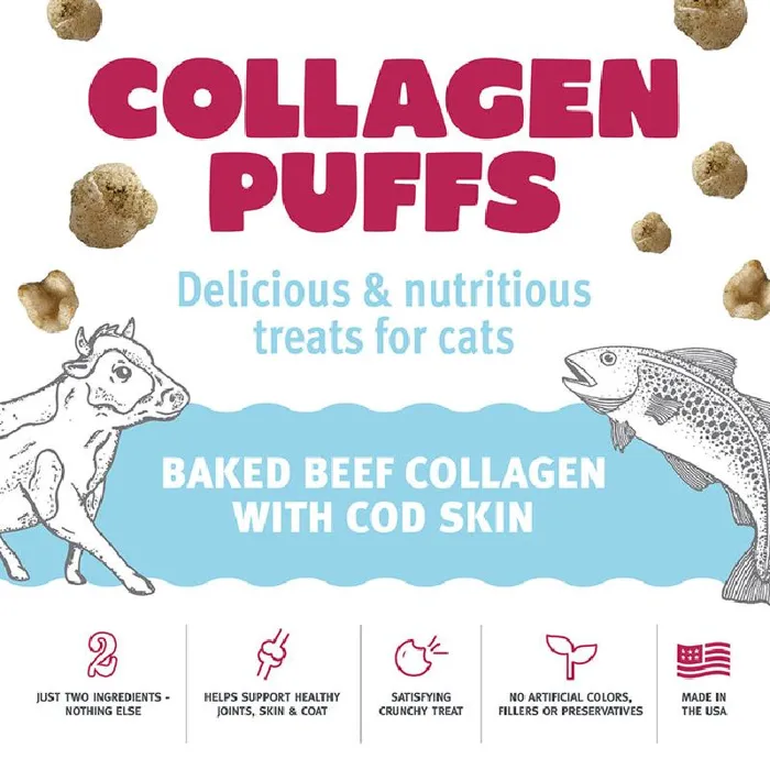 Icelandic+ Cat Collagen Mini Puffs W/ Fish .5 Oz B