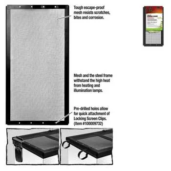 Zilla Metal Screen Cover Black 12"x6"