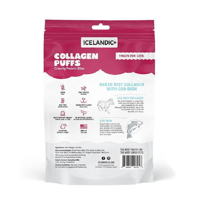Icelandic+ Cat Collagen Mini Puffs W/ Fish .5 Oz B
