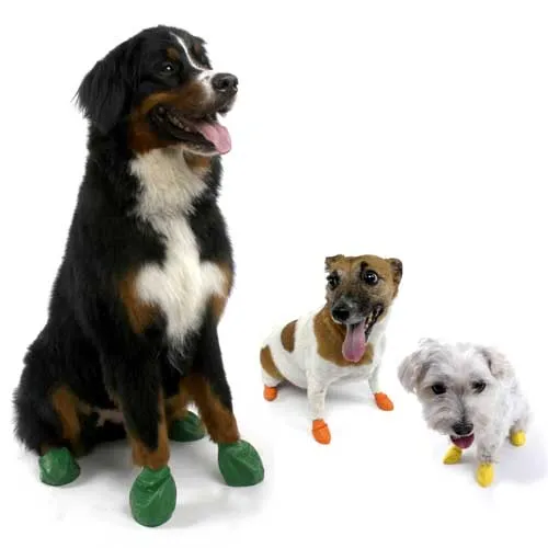 Waterproof Dog Boots, Black, 12 Count Medium