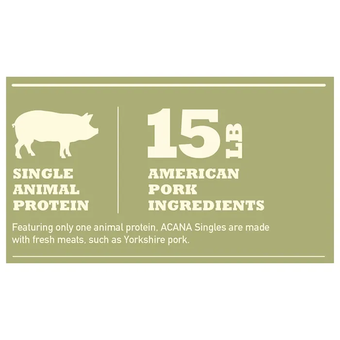 Acana Singles Pork/squash Grain-free 4.5-lb