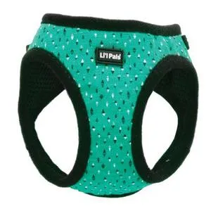 Canvas Dog Harnes - Teal And Grey Diamonds Xsml 3/