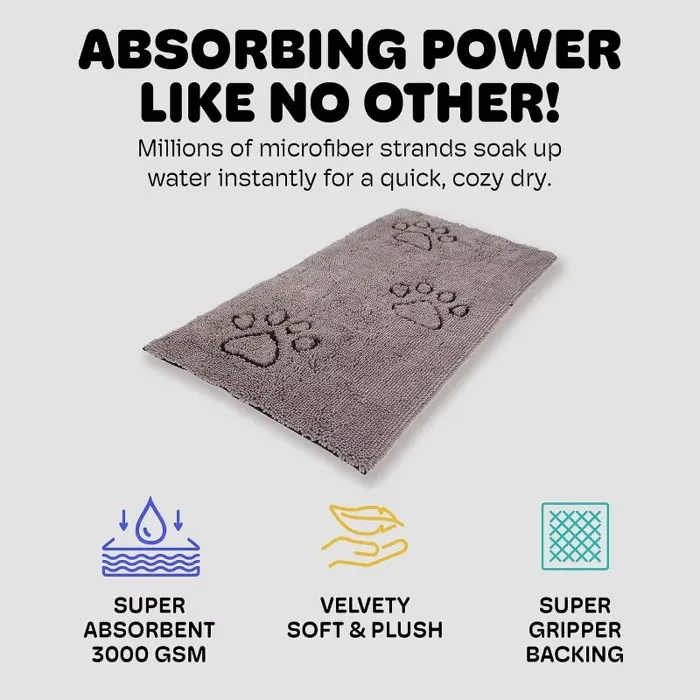 Dog Gone Smart Doormat Runner Mist Grey 60x30