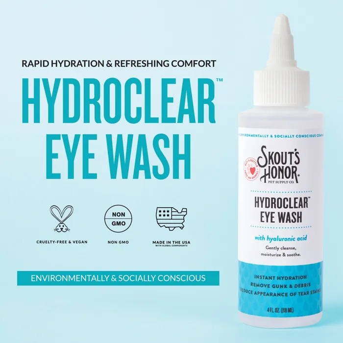 Skout's Honor HydroClear Eye Wash 4 oz product graphic