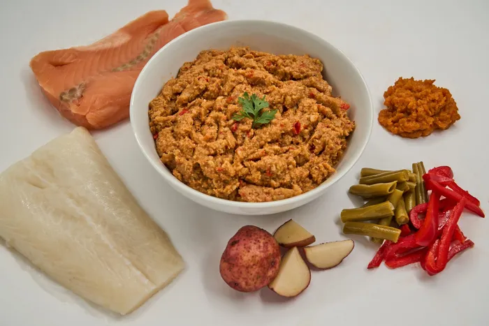 Saint Rocco's Cod & Salmon Entree prepared meal ingredients