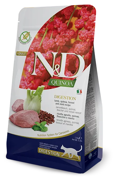 Farmina N&d Quinoa Digestion Lamb Dry Cat Food 3.3-lb
