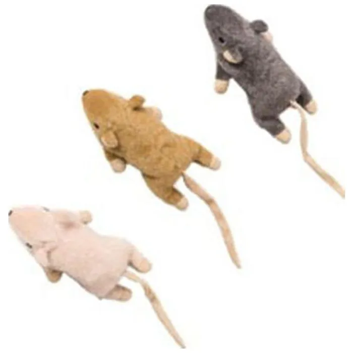 Flat Mouse W/catnip Cat Toy Assorted 5.5in