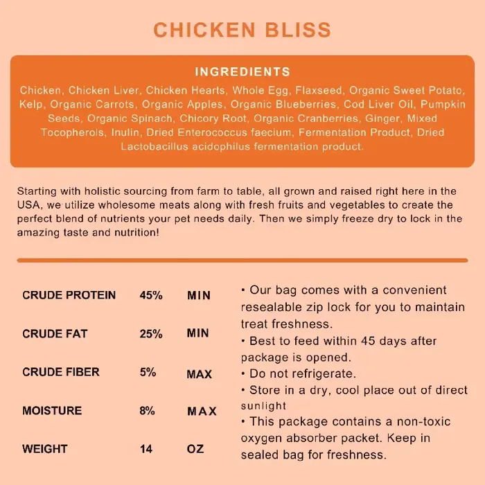 SBF Freeze Dried Chicken Recipe 14-oz
